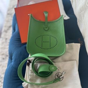 New Hermes TPM Green Silver Evelyne